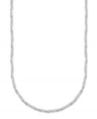 Elegance with a bit of a twist. Giani Bernini's sterling silver necklace sparkles, with a design motif perfect for any occasion. Approximate length: 20 inches. Elegance with a bit of a twist. Giani Bernini's sterling silver necklace sparkles, with a design motif perfect for any occasion. Approximate length: 20 inches.