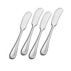 A simple teardrop-shaped handle with gently ridged edges gives this sturdy flatware from Mikasa clean, classic style that pairs beautifully with a variety of accessories.