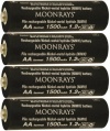 Moonrays 97143 AA NiMh Pre-charged 1500mAh Rechargeable Batteries for Solar Lights, 4-Pack