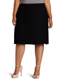 DKNYC Women's Plus-Size Pull On Pleated Skirt, Black, 1X DKNYC Women's Plus-Size Pull On Pleated Skirt, Black, 1X