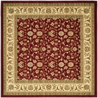 Area Rug 8x8 Square Traditional Red - Ivory Color - Safavieh Lyndhurst Rug from RugPal Area Rug 8x8 Square Traditional Red - Ivory Color - Safavieh Lyndhurst Rug from RugPal