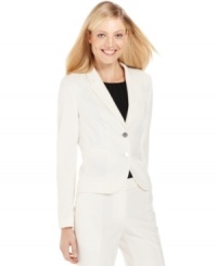 Calvin Klein updates the classic work staple, the tailored blazer, in bright white. Calvin Klein updates the classic work staple, the tailored blazer, in bright white.