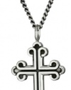 King Baby Cross Men's Small Traditional Cross Pendant Necklace