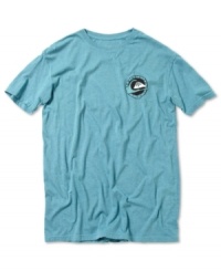 Versatile solid tee by Quiksilver is always a cool top to wear with jeans or shorts. Versatile solid tee by Quiksilver is always a cool top to wear with jeans or shorts.