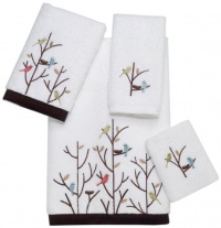 Avanti Premier Feathered Friends Bath Towel, White Avanti Premier Feathered Friends Bath Towel, White