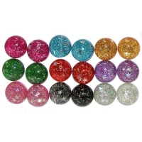 Set Of 18 Stud Earrings, Cast with Glitter And Stars On Metal Posts In Multi Set Of 18 Stud Earrings, Cast with Glitter And Stars On Metal Posts In Multi