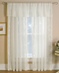 Sheer femininity. Featuring delicate embroidered vines on a white or ivory ground, the Addison panel drapes windows with an easy grace and ethereal softness. Sheer femininity. Featuring delicate embroidered vines on a white or ivory ground, the Addison panel drapes windows with an easy grace and ethereal softness.