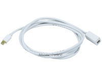 Monoprice 6ft 32AWG Mini DisplayPort Male to Female Extension Cable - White Monoprice 6ft 32AWG Mini DisplayPort Male to Female Extension Cable - White