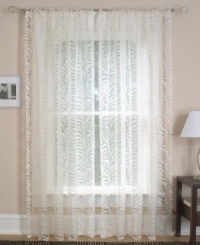 Sheer and stylish, the Kenya window panel takes you on a safari of style. An allover zebra print drapes beautifully and makes an eye-catching accent alone or layered. Unlined. Sheer and stylish, the Kenya window panel takes you on a safari of style. An allover zebra print drapes beautifully and makes an eye-catching accent alone or layered. Unlined.