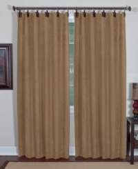 Top of the charts. Unique ring tabs at the top give the Buckley window panel a unique style sensibility. Featuring an array of solid hues. Rings slide easily onto a decorative rod. Top of the charts. Unique ring tabs at the top give the Buckley window panel a unique style sensibility. Featuring an array of solid hues. Rings slide easily onto a decorative rod.