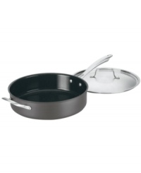 It's easy being green...with Cuisinart's exclusive collection. An eco-friendly construction provides an extra-durable non-stick surface that releases food fast and wipes clean quickly, a hard-anodized core that saves energy with easy heat-up and environmentally-friendly recycled packaging. Lifetime warranty. It's easy being green...with Cuisinart's exclusive collection. An eco-friendly construction provides an extra-durable non-stick surface that releases food fast and wipes clean quickly, a hard-anodized core that saves energy with easy heat-up and environmentally-friendly recycled packaging. Lifetime warranty.