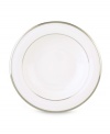 Beautiful in its simplicity, this dinnerware collection features a timeless, elegant design. The pristine white bone china is accented by a single, shimmering band of platinum. The understated beauty will add a refined sophistication to your dining experience for years to come.