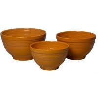 Fiesta 3-Piece Baking Bowl Set, Tangerine Fiesta 3-Piece Baking Bowl Set, Tangerine