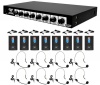 Pyle-Pro Rack Mount 8 Channel Wireless Microphone System with 8 Lavalier/Headsets (PDWM8900)