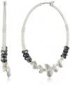 Kenneth Cole New York Urban Mix Silver Disc Hoop Earrings