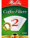 Melitta White Coffee Filter, #2 - 100 Count