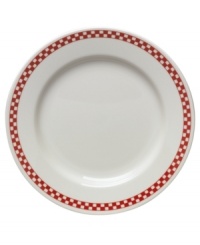 Bring a taste of nostalgia to casual tables with the America's Original Diner collection from Homer Laughlin. A retro-cool pattern in colors that complement Fiesta makes the checked dinner plates an irresistible blast from the past. Ultra-durable china promises to brighten your meals indefinitely. Bring a taste of nostalgia to casual tables with the America's Original Diner collection from Homer Laughlin. A retro-cool pattern in colors that complement Fiesta makes the checked dinner plates an irresistible blast from the past. Ultra-durable china promises to brighten your meals indefinitely.