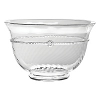 Mouth blown by artisans in the hills outside Prague, this elegant glass bowl features Juliska's signature thread-and-berry detailing. Each individual piece has its own individual character, showcasing small bubbles and slight variations in color and size. Dishwasher-safe on warm gentle cycle with mild detergent. Mouth blown by artisans in the hills outside Prague, this elegant glass bowl features Juliska's signature thread-and-berry detailing. Each individual piece has its own individual character, showcasing small bubbles and slight variations in color and size. Dishwasher-safe on warm gentle cycle with mild detergent.