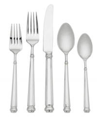 Simply classic at casual meals and polished for fine dining, the Abbington Square 5-piece place settings are an easy, elegant upgrade for every table. Elliptical hollow handles start and end with pronounced banding in 18/10 stainless steel. Simply classic at casual meals and polished for fine dining, the Abbington Square 5-piece place settings are an easy, elegant upgrade for every table. Elliptical hollow handles start and end with pronounced banding in 18/10 stainless steel.