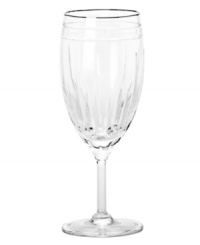 A stemware collection of utter sophistication. Designed in multi-faceted, full lead crystal with delicately tapered stems and polished platinum rims. A stemware collection of utter sophistication. Designed in multi-faceted, full lead crystal with delicately tapered stems and polished platinum rims.