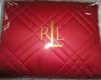 Lauren by Ralph Lauren Bedding; 600 TC Regent Quilted Standard Sham, Pomegranate Lauren by Ralph Lauren Bedding; 600 TC Regent Quilted Standard Sham, Pomegranate