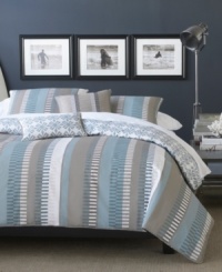 Modern blocks of subdued tans and blues create a relaxed design across this La Jolla duvet cover set. A reverse Hawaiian-inspired mosaic print provides a carefree attitude in blue over crisp white cotton. The overall look is understated, clean and sophisticated; a perfect combination for updating your bedroom. (Clearance) Modern blocks of subdued tans and blues create a relaxed design across this La Jolla duvet cover set. A reverse Hawaiian-inspired mosaic print provides a carefree attitude in blue over crisp white cotton. The overall look is understated, clean and sophisticated; a perfect combination for updating your bedroom. (Clearance)