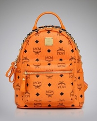 Energize your accessories collection with this bold coated canvas backpack from MCM. Awash with the brand's signature logo and bold studs, it's totally electric. Energize your accessories collection with this bold coated canvas backpack from MCM. Awash with the brand's signature logo and bold studs, it's totally electric.