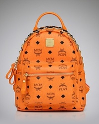 Energize your accessories collection with this bold coated canvas backpack from MCM. Awash with the brand's signature logo and bold studs, it's totally electric.