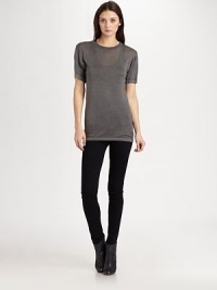 Finespun silk jersey, in a classic tee silhouette.Rib-knit crewneckShort sleevesSilkMachine washImportedModel shown is 5'11 (180cm) wearing US size Small. Finespun silk jersey, in a classic tee silhouette.Rib-knit crewneckShort sleevesSilkMachine washImportedModel shown is 5'11 (180cm) wearing US size Small.
