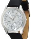 XOXO Women's XO3177 Silver Dial Black Patent Strap Watch