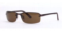 RAY BAN RB 3217 RB3217 014/83 BROWN METAL BROWN POLARIZED LENS RIMLESS SUNGLASSES SHADES RAY BAN RB 3217 RB3217 014/83 BROWN METAL BROWN POLARIZED LENS RIMLESS SUNGLASSES SHADES