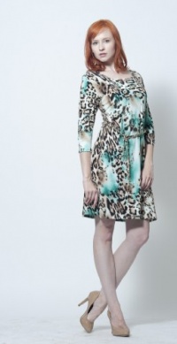 Women's Bacci Landen Lux Printed Dress with Chain belt Women's Bacci Landen Lux Printed Dress with Chain belt