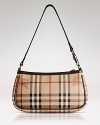 Accent your look with this classic shoulder bag in Burberry's iconic logo check.