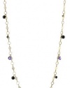 Liz Palacios Arco Iris Swarovski Elements Long Crystal and Jet Necklace