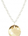 Sterling Silver Chain with Swarovski Elements Golden Shadow Twist Pendant Necklace, 24