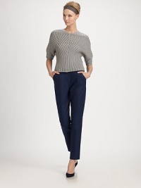 This chunky knit pullover is rendered with sculptural dolman sleeves.V-neckElbow-length dolman sleevesRib-knit cuffsWoolDry cleanMade in Italy of imported fabricModel shown is 5'9 (175cm) wearing US size Small. This chunky knit pullover is rendered with sculptural dolman sleeves.V-neckElbow-length dolman sleevesRib-knit cuffsWoolDry cleanMade in Italy of imported fabricModel shown is 5'9 (175cm) wearing US size Small.