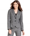 Gorgeous glen plaid fabric lends a menswear-inspired touch to Kasper's jacket, while the classic tailoring ensures the fit is perfectly feminine. (Clearance)