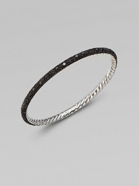 From the Midnight Melange Collection. A combination of sterling silver and black rhodium pavé with sparkling black diamond accents.Black diamonds, 1.27 tcw Sterling silver Rhodium Width, about ¼ Imported From the Midnight Melange Collection. A combination of sterling silver and black rhodium pavé with sparkling black diamond accents.Black diamonds, 1.27 tcw Sterling silver Rhodium Width, about ¼ Imported