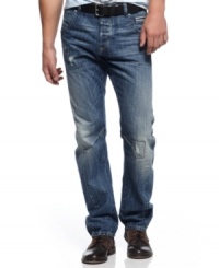Wear your wear. These distressed jeans from INC International Concepts bring some broken-in style to your denim look. Wear your wear. These distressed jeans from INC International Concepts bring some broken-in style to your denim look.