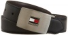 Tommy Hilfiger Men's Interchangable Buckle and Reversible Belt Set, Black/Brown, 42