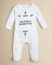 Sara Kety's playful footie makes grandparent-duty easy as can be. Sara Kety's playful footie makes grandparent-duty easy as can be.