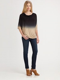 Luxe dip-dyed jersey in a slouchy dropped-shoulder pullover.CowlneckDolman sleevesPullover styleAbout 27 from shoulder to hemRayonHand washImportedModel shown is 5'11 (180cm) wearing US size Small. Luxe dip-dyed jersey in a slouchy dropped-shoulder pullover.CowlneckDolman sleevesPullover styleAbout 27 from shoulder to hemRayonHand washImportedModel shown is 5'11 (180cm) wearing US size Small.