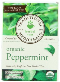 Traditional Medicinals Organic, Peppermint, 16-Count (Pack of 6)