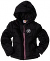 Roxy Kids Girls 2-6x Teenie Wahine Follow Me Jacket, Black, Small