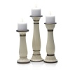 Mikasa Countryside 10-Inch, 12-Inch and 14-Inch Ceramic Candleholders, Set of 3