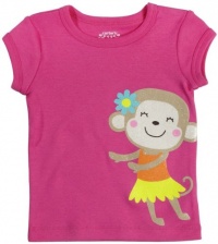 Carter's Girls Pink Hula Monkey Short Sleeve T-shirt 4-6x (4) Carter's Girls Pink Hula Monkey Short Sleeve T-shirt 4-6x (4)