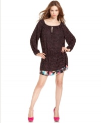 The mixed print adds a modern appeal to this RACHEL Rachel Roy dress -- perfect for a chic desk-to-dinner look! The mixed print adds a modern appeal to this RACHEL Rachel Roy dress -- perfect for a chic desk-to-dinner look!
