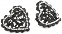 Betsey Johnson Iconic Jet Filigree Heart Stud Earrings Betsey Johnson Iconic Jet Filigree Heart Stud Earrings