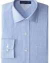 Tommy Hilfiger Men's Slim Fit Stripe Dress Shirt, Blue, 18.5 32-33