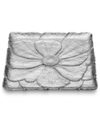 Petal to the metal. Mikasa's square Botanical Flower platter creates a fresh presentation with lifelike texture and shaping in radiant nickel plate. Petal to the metal. Mikasa's square Botanical Flower platter creates a fresh presentation with lifelike texture and shaping in radiant nickel plate.